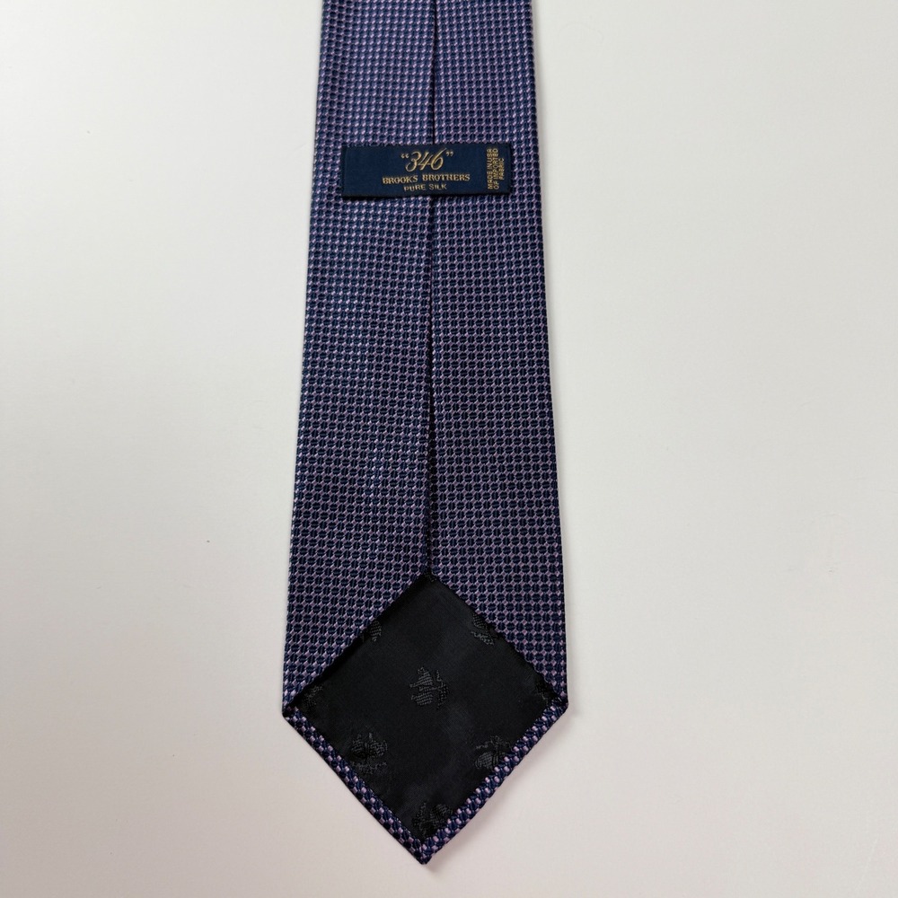 Brooks Brothers 346 Purple Geometric‎ Pattern Silk Tie USA - Picture 2 of 7
